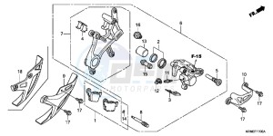 CRF250RC drawing REAR BRAKE CALIPER