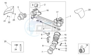 V7 Classic 750 drawing Throttle body