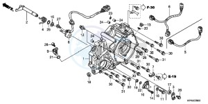 TRX420TMC drawing REAR CRANKCASE COVER