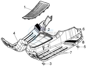 LX 50 4T U.S.A. drawing Foot board - rubber mats