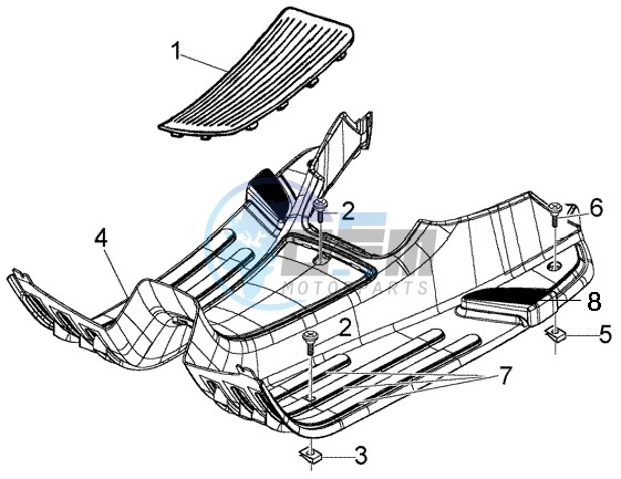 Foot board - rubber mats