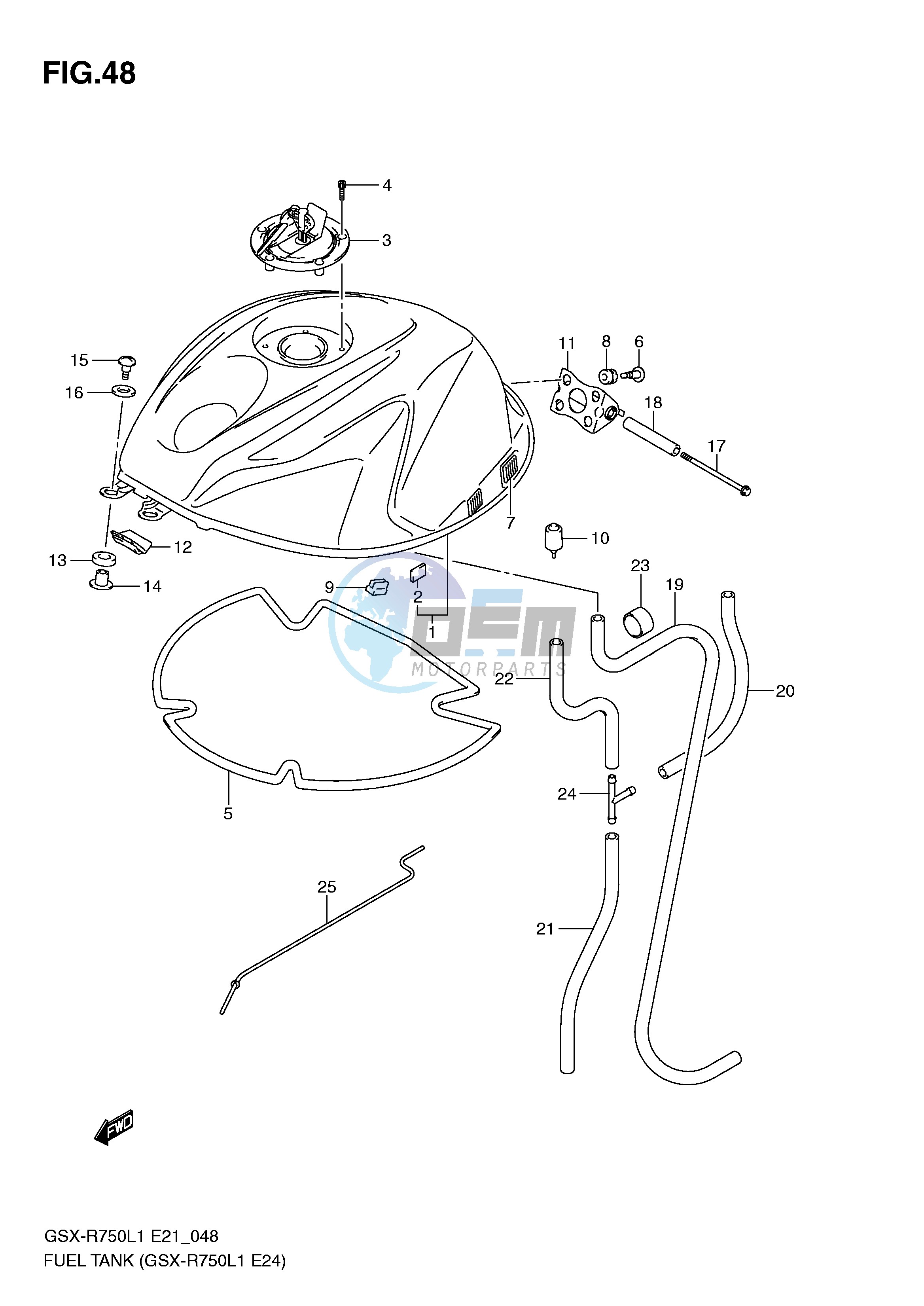 FUEL TANK (GSX-R750L1 E24)