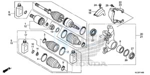 SXS700M2H Europe Direct - (ED) drawing FRONT KNUCKLE/FRONT DRIVESHAFT