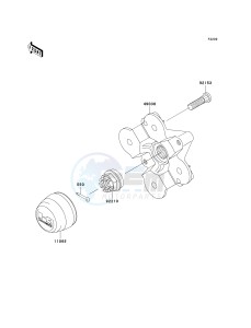 KVF 750 A [BRUTE FORCE 750 4X4] (A1) A1 drawing FRONT HUB