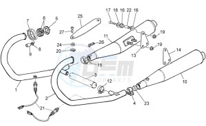 Nevada Classic 750 drawing Exhaust unit