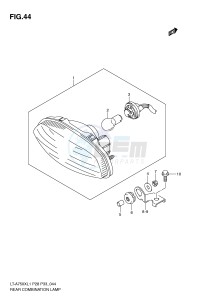 LT-A750X (P28-P33) drawing REAR COMBINATION LAMP (LT-A750XL1 P33)