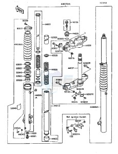 KL 650 A [KLR650] (A6-A9) [KLR650] drawing FRONT FORK