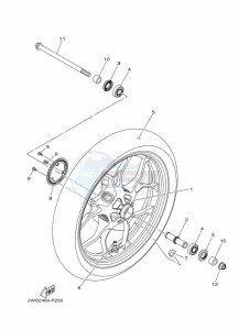 MT-03 MTN320-A (B9A9) drawing FRONT WHEEL