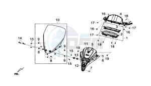 JOYMAX 125 I ABS drawing DASHBOARD - WINDSCREEN