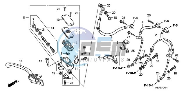 FR. BRAKE MASTER CYLINDER (CBF600SA/NA)