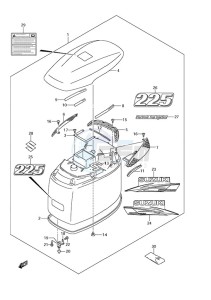 DF 225 drawing Engine Cover