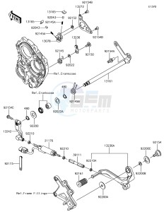 NINJA ZX-10R ZX1000SJFA XX (EU ME A(FRICA) drawing Gear Change Mechanism