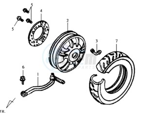 JOYRIDE 125 drawing REAR WHEEL / KICK STARTER