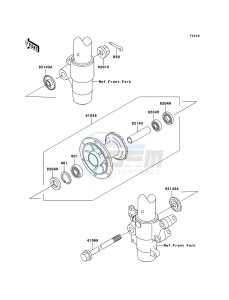 KX85 / KX85 II KX85-B5 EU drawing Front Hub