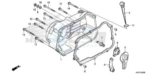 TRX90XH Europe Direct - (ED) drawing RIGHT CRANKCASE COVER