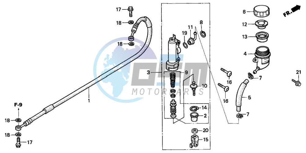 RR. BRAKE MASTER CYLINDER