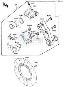 ZX 900 A [NINJA] (A1-A2) NINJA 900 drawing REAR BRAKE