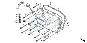 XL600V TRANSALP drawing RIGHT CRANKCASE COVER