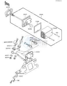 KL 250 C [KLR250] (C1-C2) [KLR250] drawing TAILLIGHT