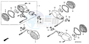 CB1300SA9 Australia - (U / ABS BCT MME TWO TY2) drawing WINKER (CB1300S/CB1300SA)