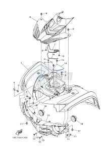 YFM300 RAPTOR 300 (1SC5) drawing FRONT FENDER