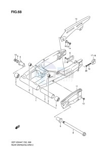 GSF-1250S BANDIT EU drawing REAR SWINGING ARM