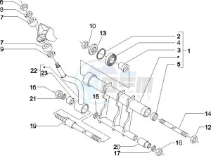 Beverly 500 2005-2006 drawing Swinging arm