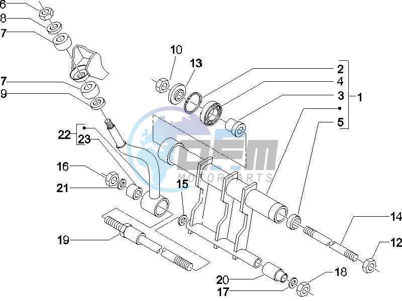 Swinging arm