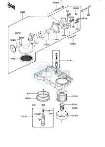 KZ 750 R [GPZ] (R1) [GPZ] drawing OIL PUMP_OIL FILTER