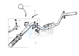 Liberty 2T RST 50 drawing Rear brake control