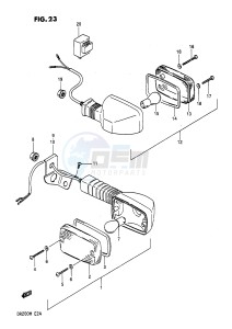 DR200 (E24) drawing TURN SIGNAL LAMP (E21)