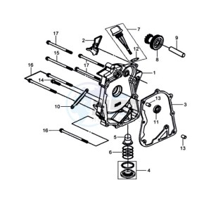 MIO 100 drawing CRANKCASE RIGHT / START MOTOR