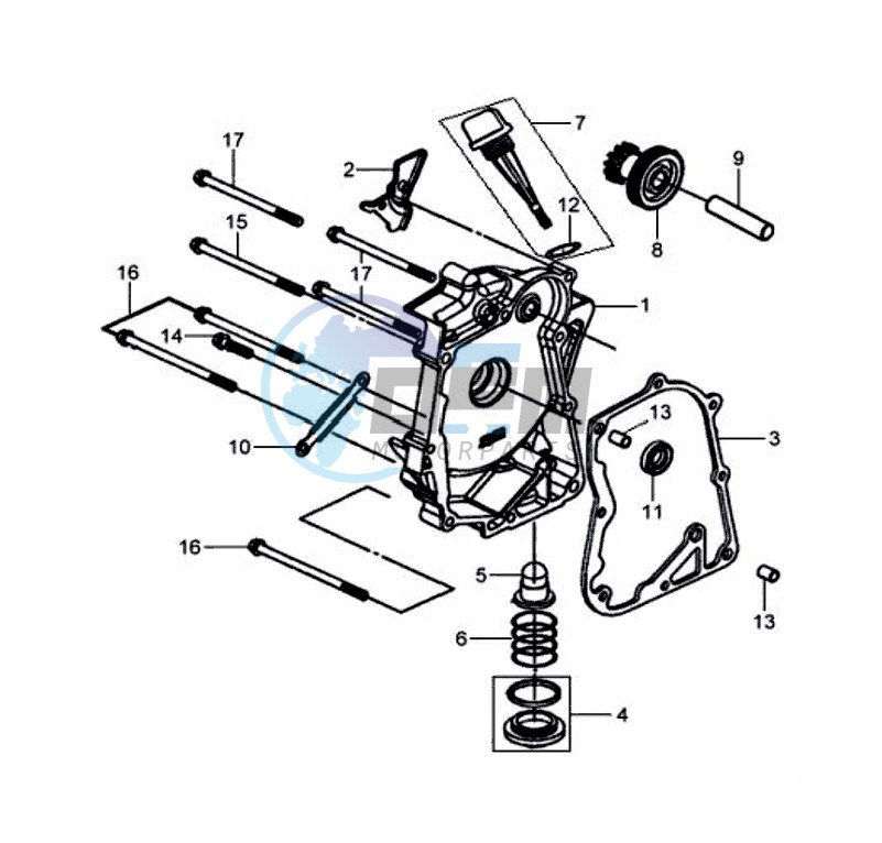 CRANKCASE RIGHT / START MOTOR