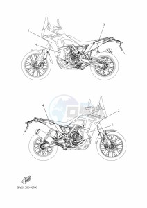 XTZ690D TENERE 700 WORLD RAID (BAG1) drawing GRAPHIC & EMBLEM