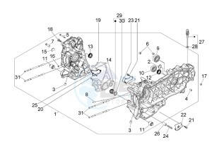 Granturismo 200 L UK drawing Crankcase