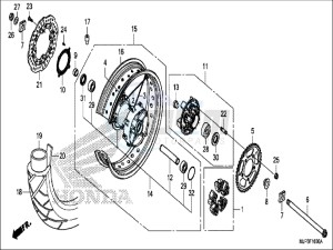 CRF1000DH 2ED - (2ED) drawing REAR WHEEL