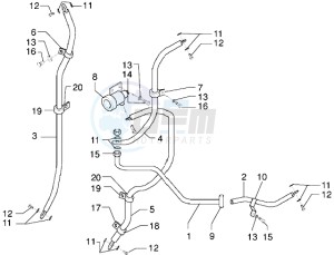 X9 125 drawing Brake piping