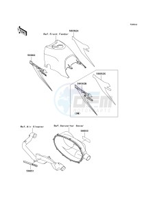 KVF 300 [PRAIRIE 300] (B1-B4) [PRAIRIE 300] drawing DECALS-- RED- --- B1- -