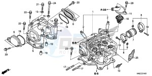 TRX500FAE TRX500FA Europe Direct - (ED) drawing CYLINDER HEAD