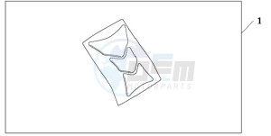 VTR2509 U drawing TANK PAD HONDA WING LOGO