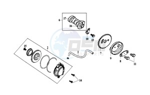 EURO MX 125 DUAL DISK 50 drawing SPROCKET / COVER