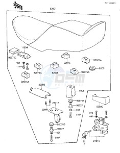 KZ 250 D [CSR] (D2) [CSR] drawing SEAT -- 81 D2- -