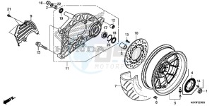 NSS300D Forza - NSS300D UK - (E) drawing REAR WHEEL/ SWINGARM