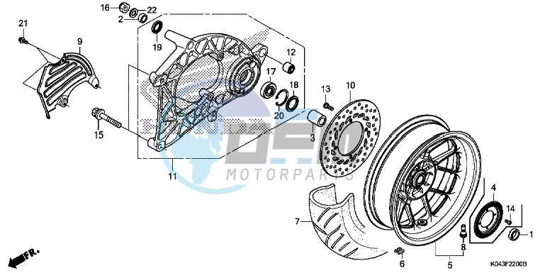 REAR WHEEL/ SWINGARM