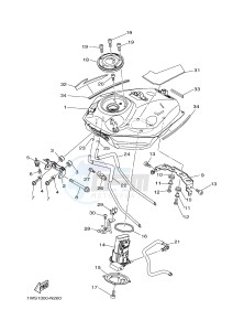 MT07 700 (1WS1 1WS2) drawing FUEL TANK