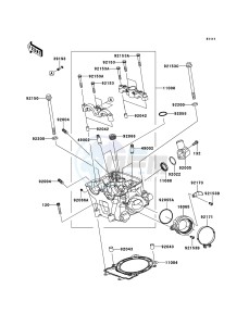 KX450F KX450FDF EU drawing Cylinder Head