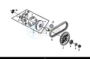 FIDDLE III 50 (25 KM/H) (XA05W5-NL) (E4) (L7-M0) drawing MOVABLE DRIVE FACE ASSY