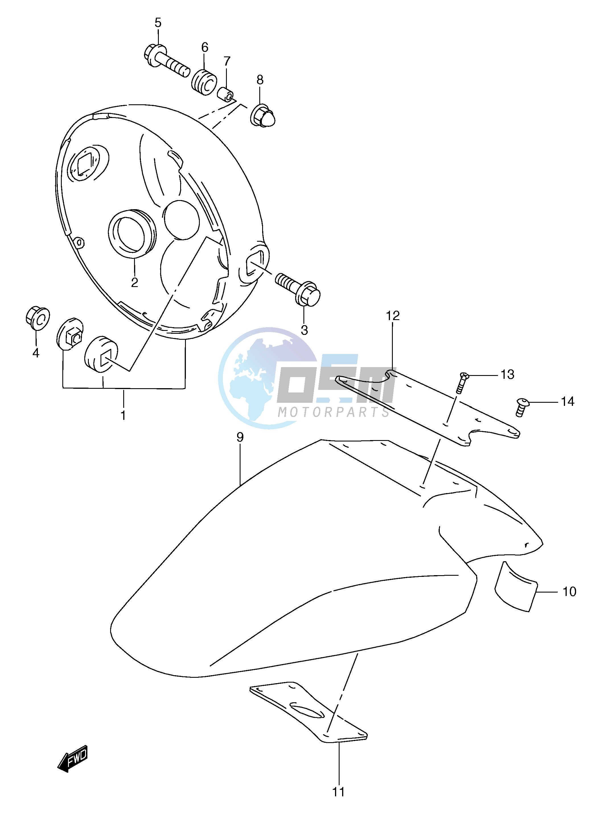 FRONT FENDER (GSF1200T V W X Y)