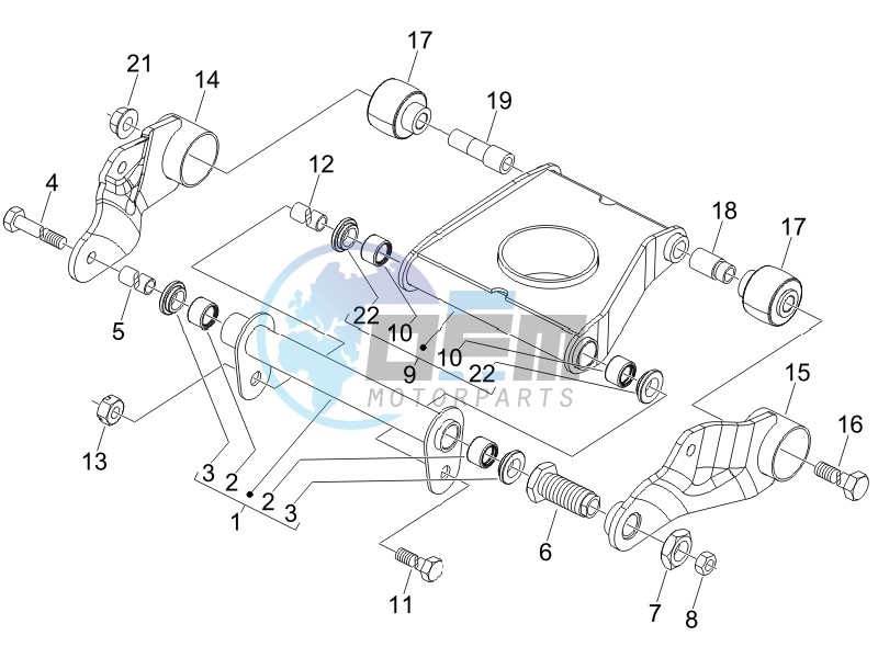 Swinging arm