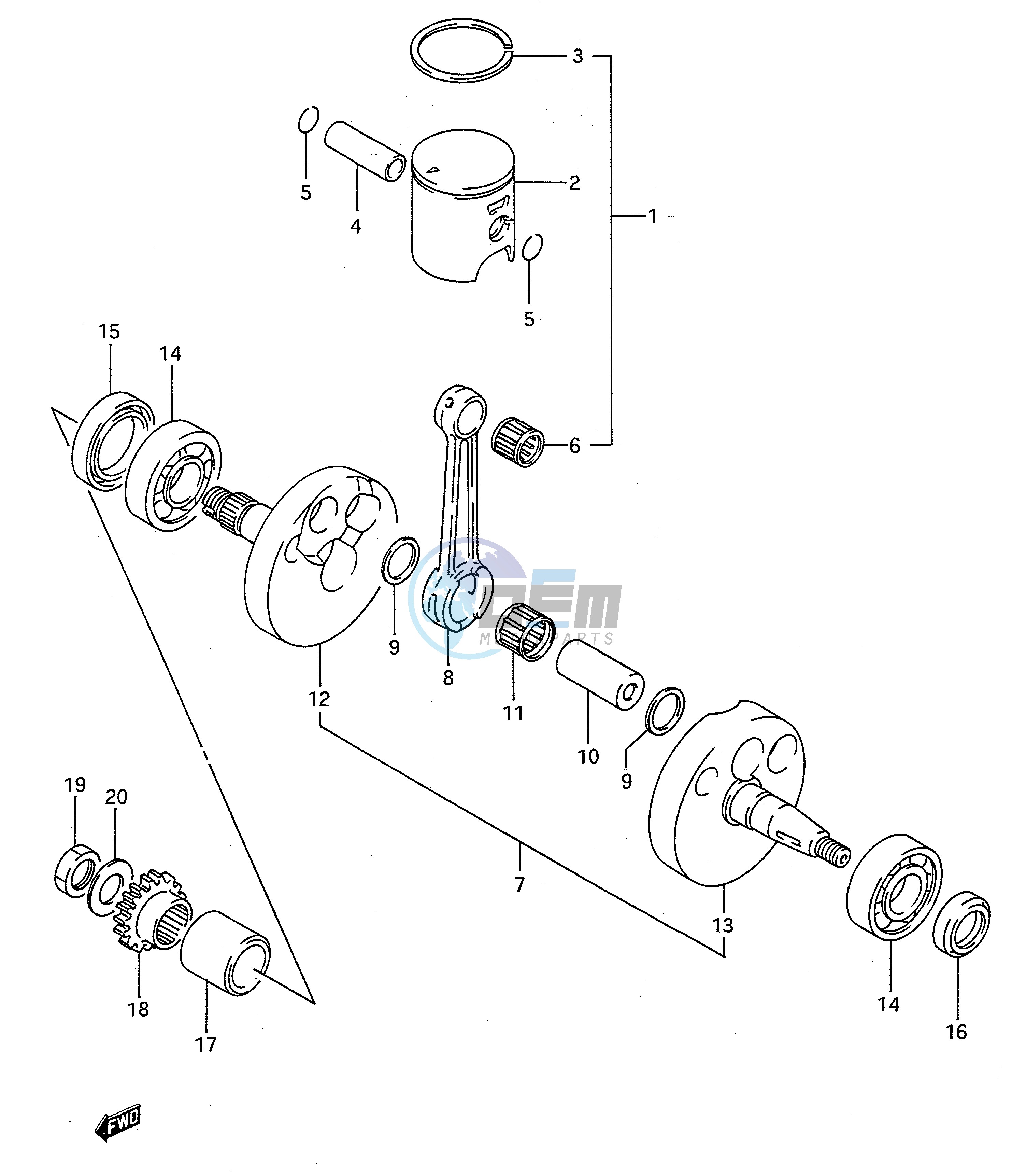 CRANKSHAFT (MODEL M N P R S)